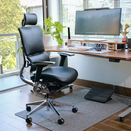 Alternative view of Ghế Giám Đốc Thiết Kế Công Thái Học Cao Cấp Bọc Da Thật BC-801DV1