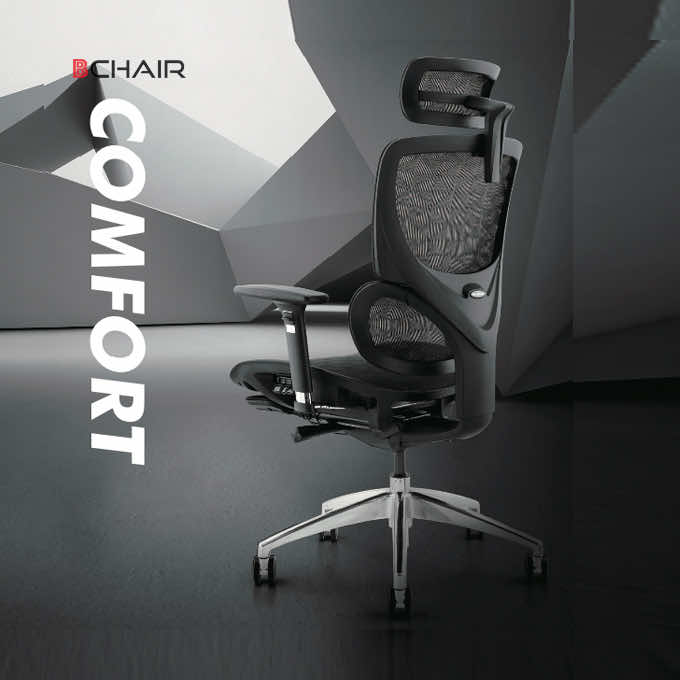 Ghế Công Thái Học Bchair Ergonomic B-101AF màu đen/