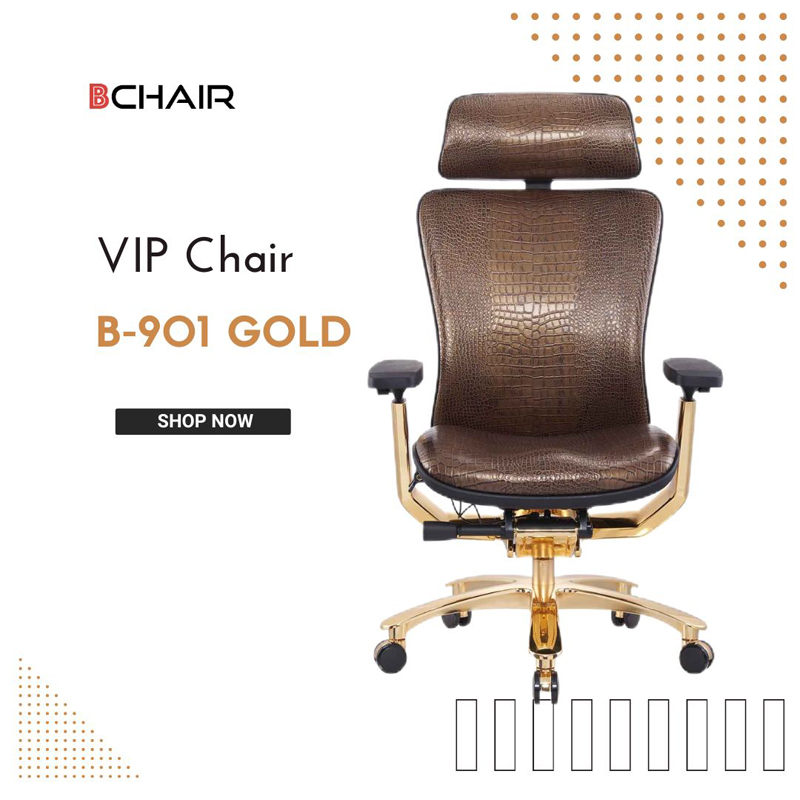 Ghế Giám Đốc Mạ Vàng Bchair Hermes B-901 Gold