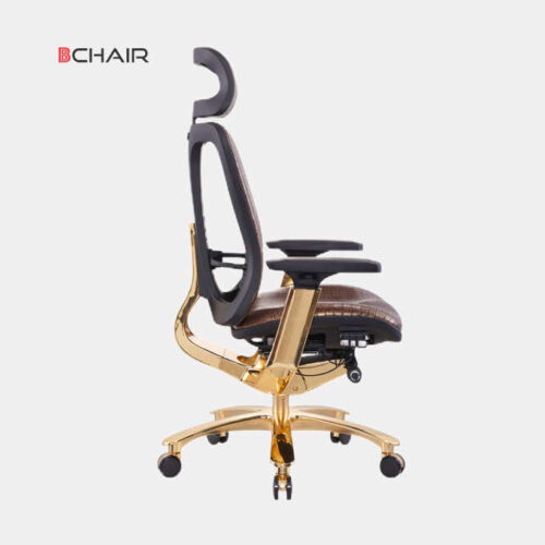 Ghế công thái học mạ vàng, bọc da Hermes B-901Gold 9 ghe cao cap b901 gold 03