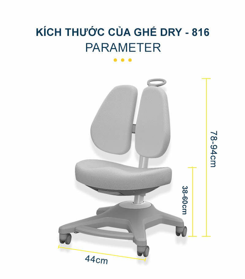 Ghế chống gù lưng cho học sinh DRY-816 18 ghe chong gu dry 816 anh7