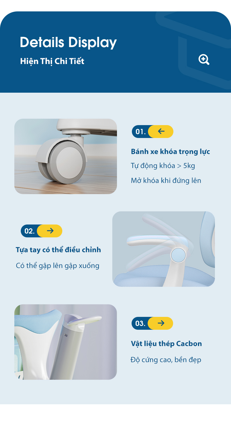 Ghế chống gù công thái học cho trẻ em DSY-1002 29 Ghe Hoc Sinh Chong Gu Dsy 1002 Anh 08