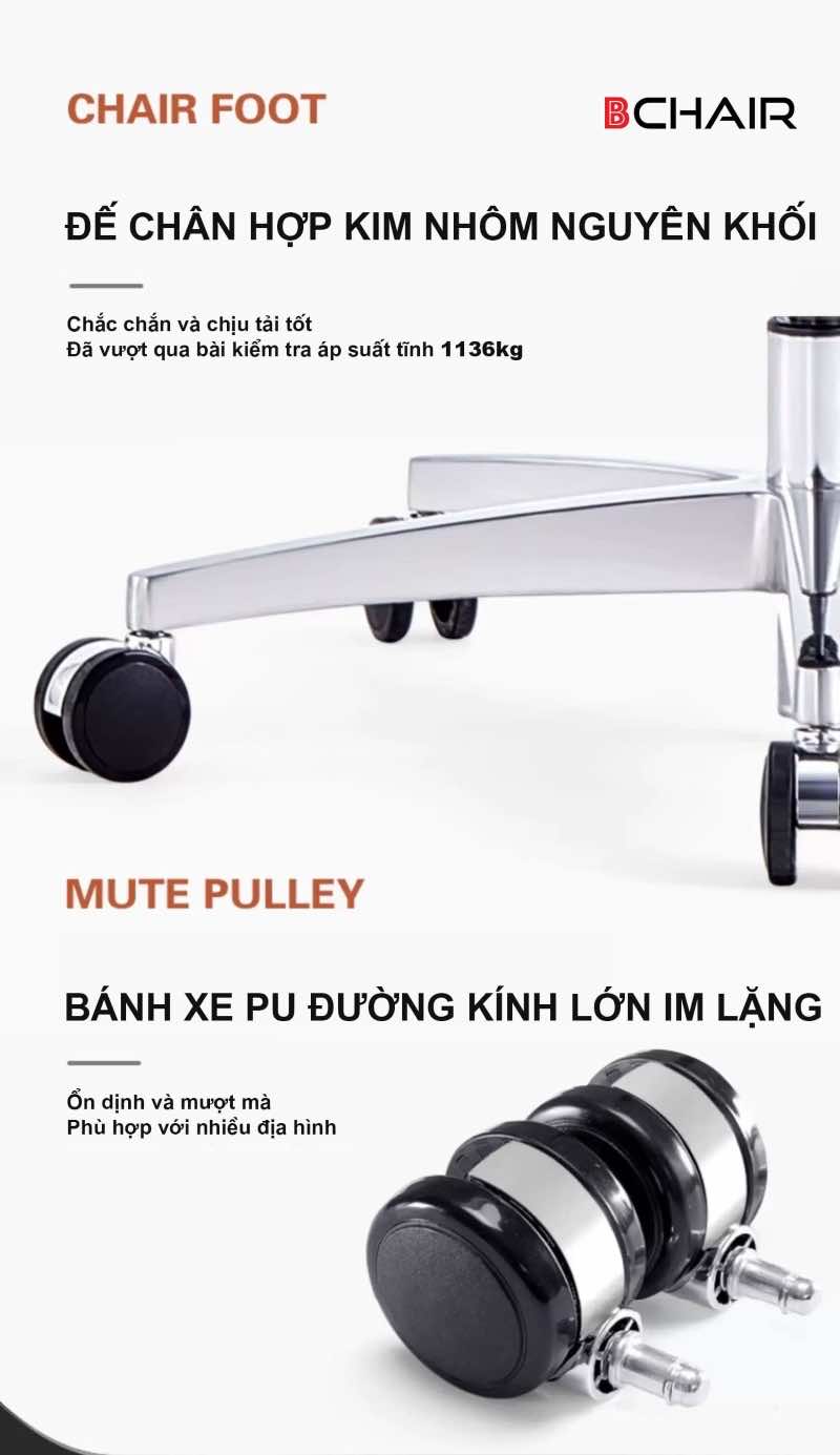 Đế chân nhôm đúc nguyên khối