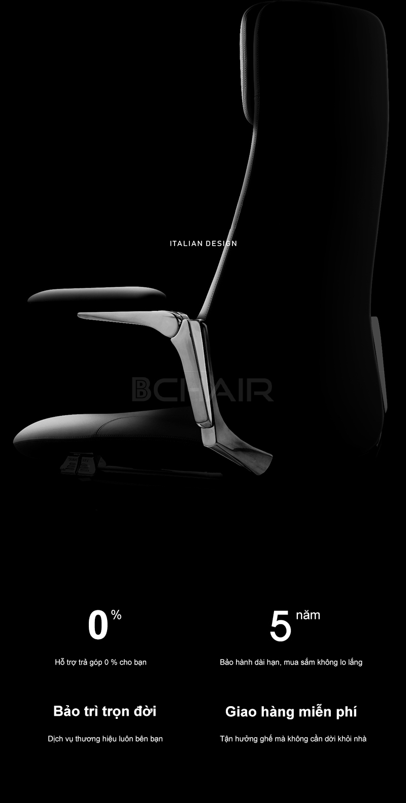 Bảo hành ghế da giám đốc 5 năm