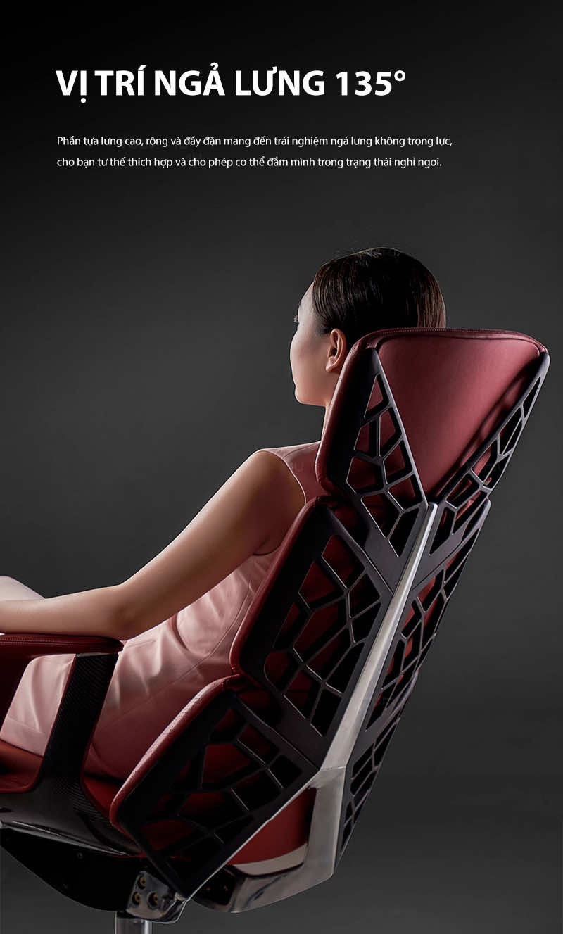 Ghế có thể ngả lưng 135 độ