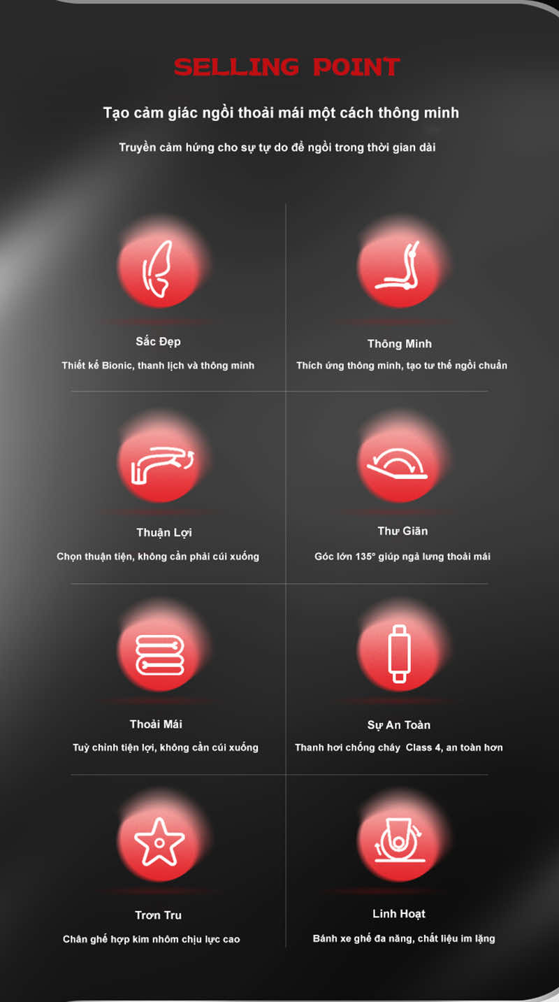 Tạo cảm giác ngồi một cách thoải mãi