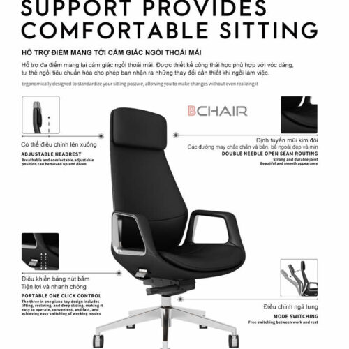 Ghế giám đốc KentF thiết kế hiện đại sang trọng 18 Ghe da giam doc Akent 09