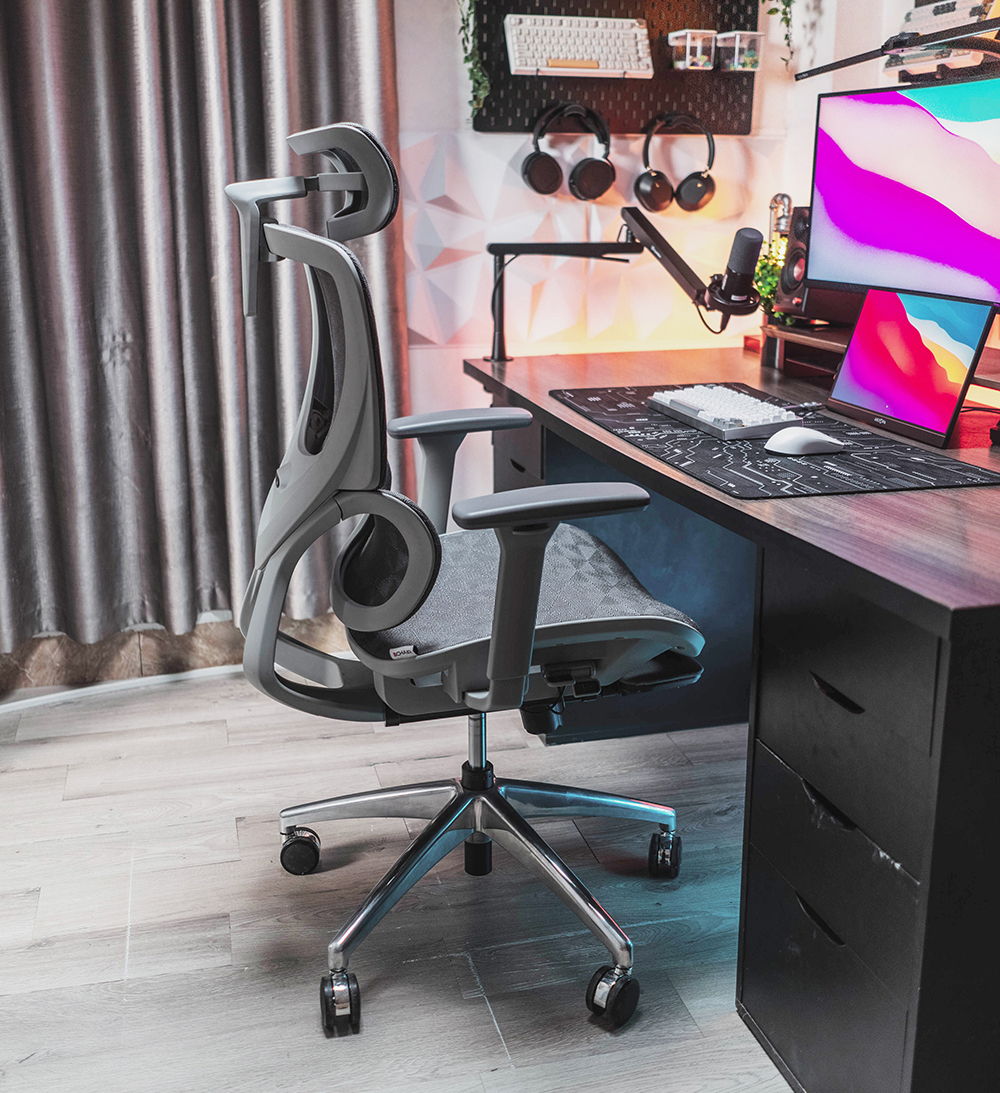 Ghế công thái học BC-102BV1 màu ghi chân nhôm đúc nguyên khối 4 STE00010 HDR