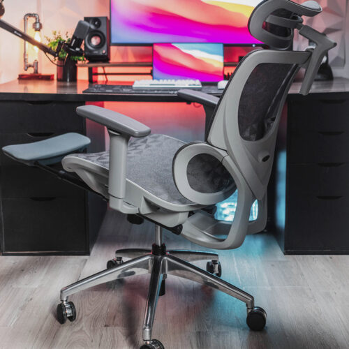 Ghế công thái học BC-102BV1 màu ghi chân nhôm đúc nguyên khối 14 STE00046 HDR