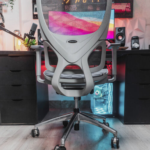 Ghế công thái học BC-102BV1 màu ghi chân nhôm đúc nguyên khối 16 STE00058 HDR