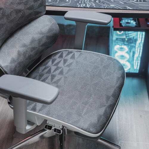 Ghế công thái học BC-102BV1 màu ghi chân nhôm đúc nguyên khối 17 STE00076 HDR