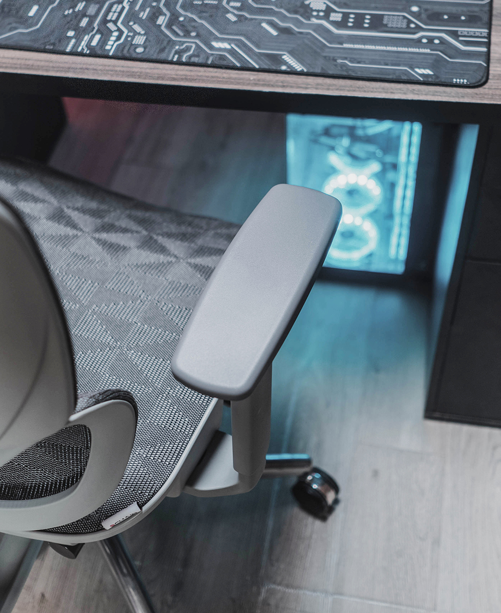 Ghế công thái học BC-102BV1 màu ghi chân nhôm đúc nguyên khối 9 STE00079 HDR