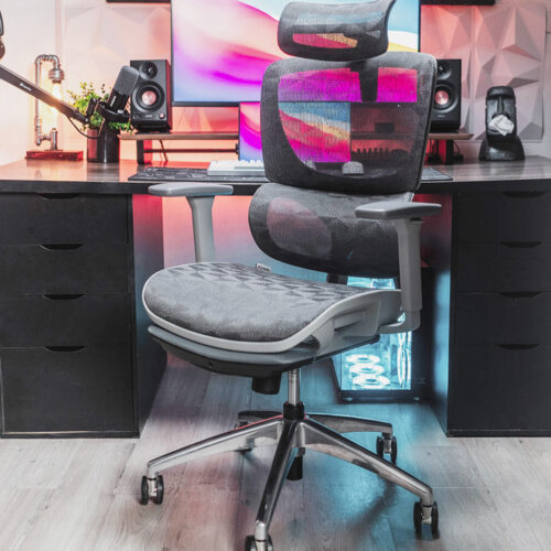 Ghế công thái học BC-102BV1 màu ghi chân nhôm đúc nguyên khối 12 anh2