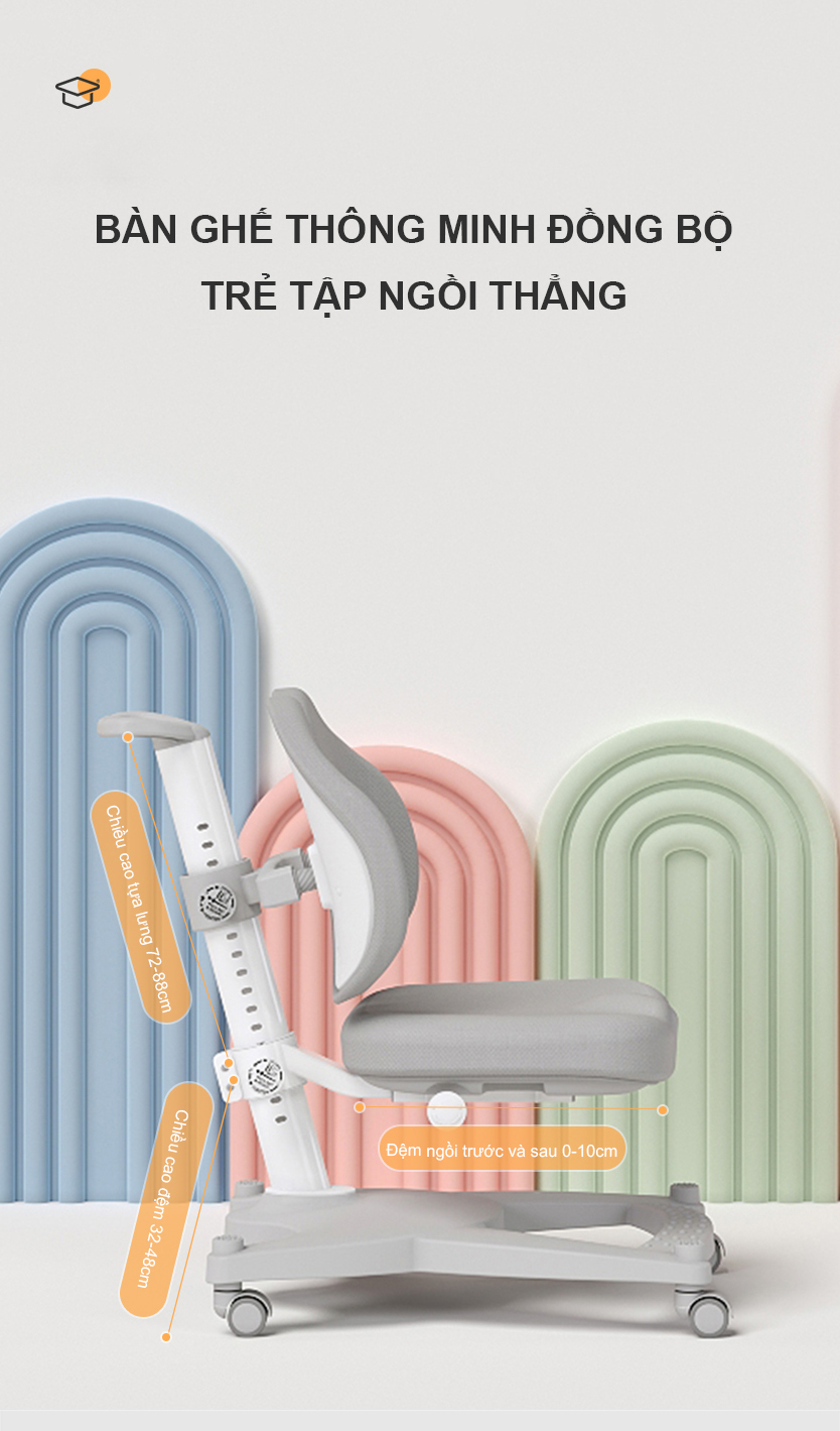 Ghế Chống Gù Trẻ Em DRY-618 18 Bộ Bàn Ghế Chống Gù YX 12001 Ghế DRY 618 Hình 10