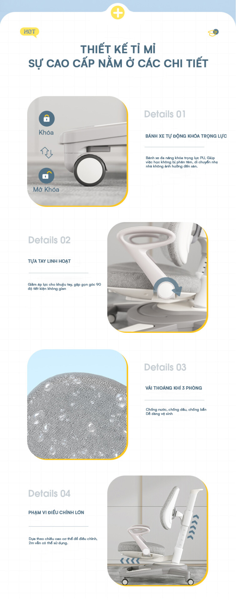 Ghế Chống Gù Lưng DRY-818 – Nâng Hạ Nút Bấm 19 Bsuc Thiet Ke Ti Mi