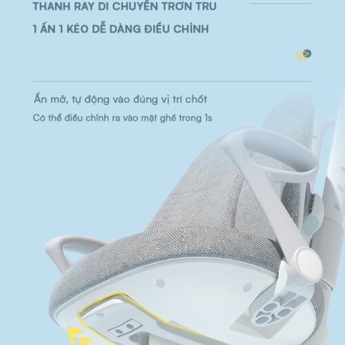 Ghế Chống Gù Lưng DRY-818 – Nâng Hạ Nút Bấm 13 Thanh Ray Di Chuyen De Dang Bsuc