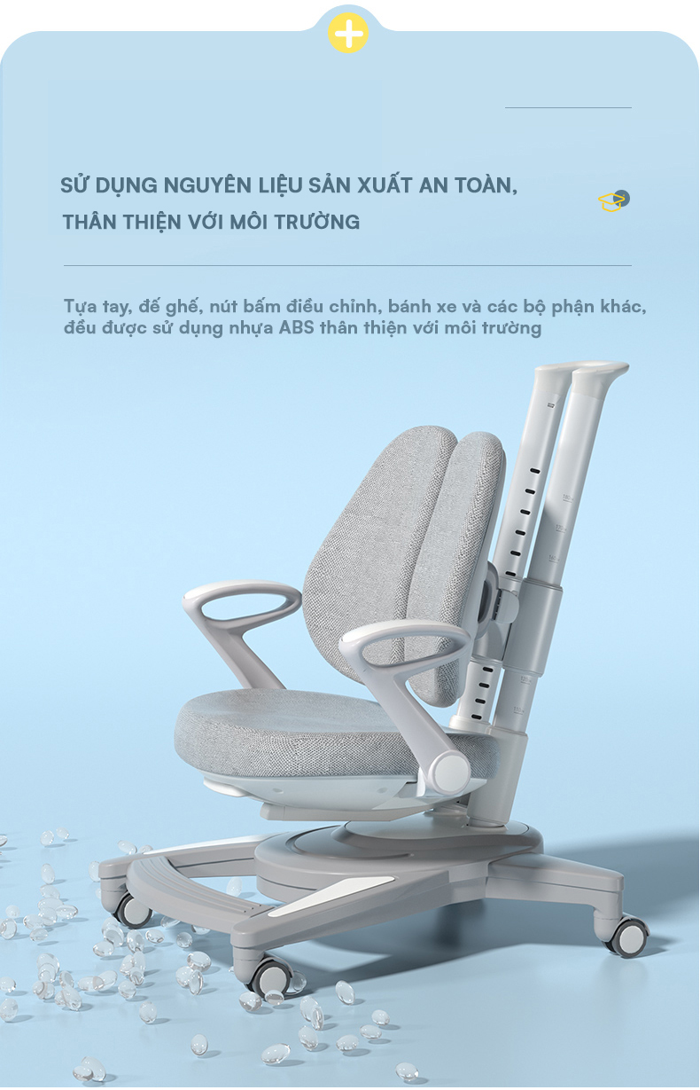 Ghế Chống Gù Lưng DRY-818 – Nâng Hạ Nút Bấm 26 Tua Tay Bsuc
