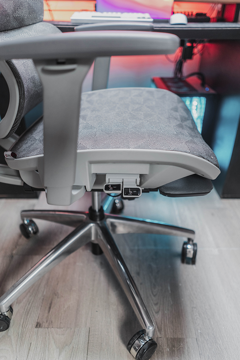 Ghế công thái học BC-102BV1 màu ghi chân nhôm đúc nguyên khối 32 Ảnh 2 Wireline Ghế BC-102V1