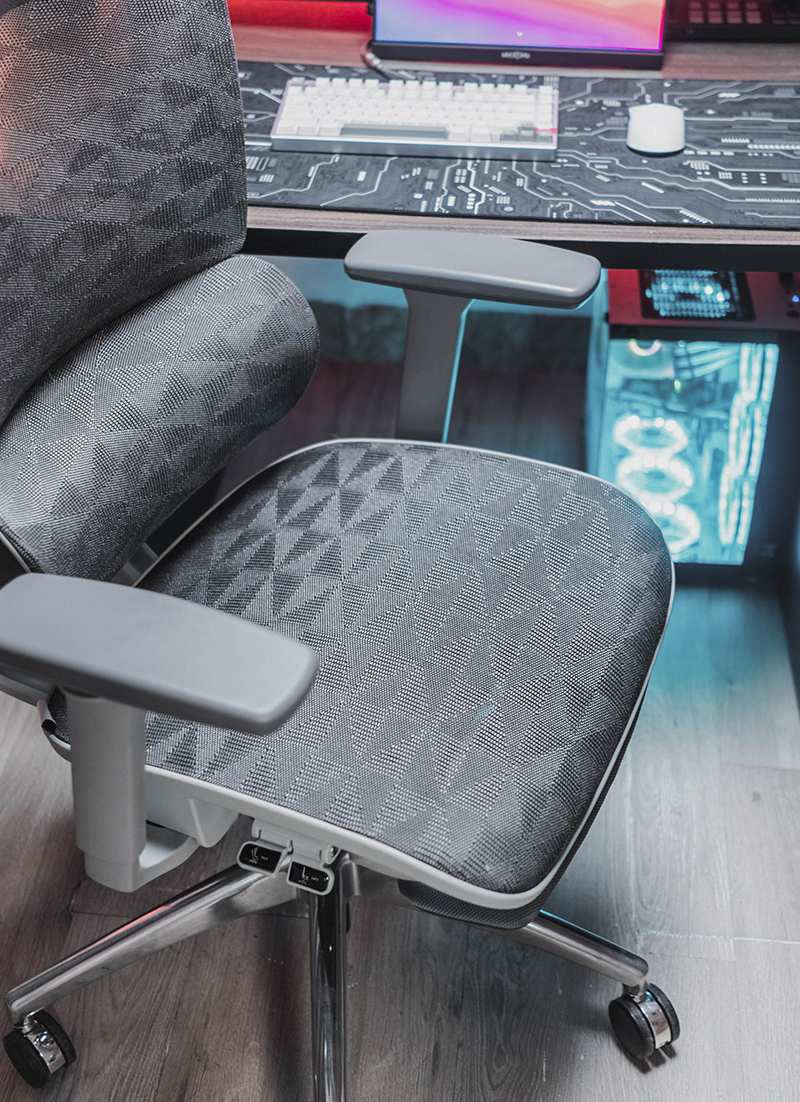 Ghế công thái học BC-102BV1 màu ghi chân nhôm đúc nguyên khối 31 Ảnh Lưới Và Tay Ghế BC-102V1 Màu Ghi