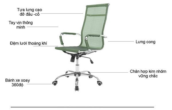 Cách lắp ghế công thái học 