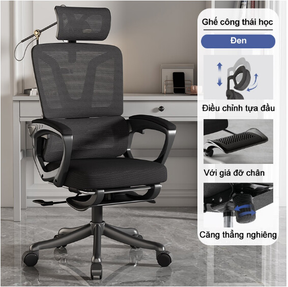 Cách lắp ghế công thái học 