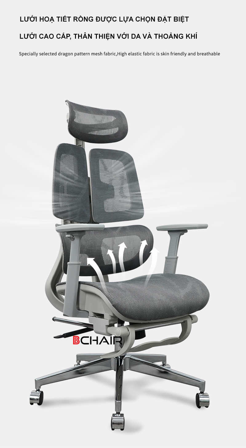 Ghế lưới văn phòng trên 5 triệu