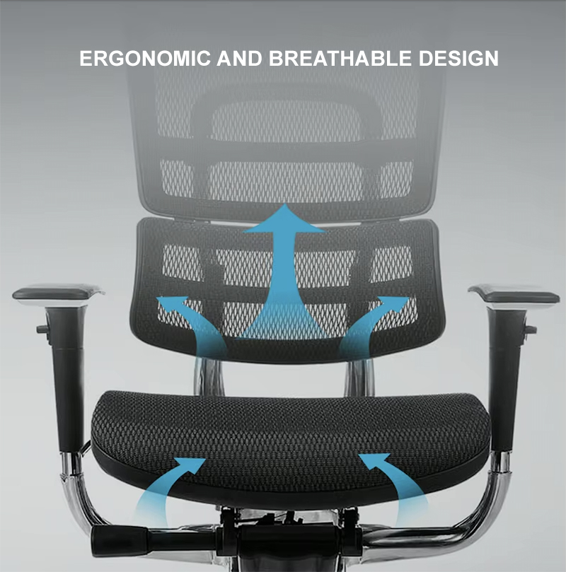 Full lưới thoáng khí, thoải mãi cả khi bạn phải ngồi làm việc thời gian dài