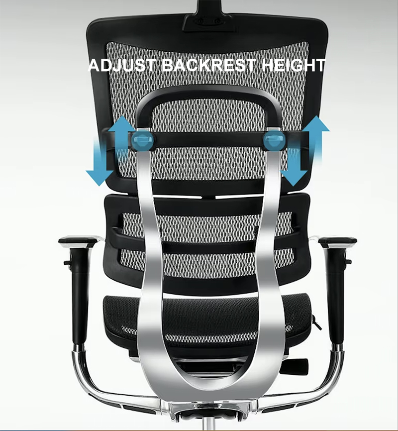 Tựa lưng điều chỉnh nâng hạ dễ dàng